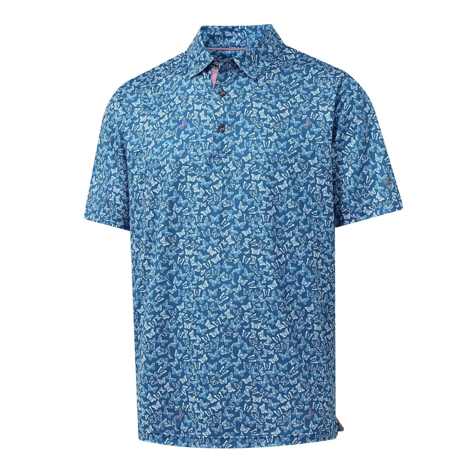 M MAELREG Mens Golf Shirt Short Sleeve Dry Fit Print Moisture Wicking Performance Patterns Collared Polo Shirt — view 30