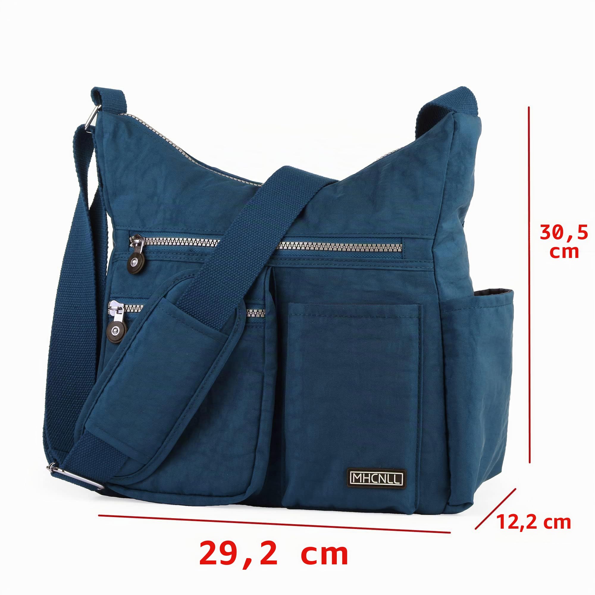 MHCNLL Borsa a tracolla con tasca antifurto RFID, borsa leggera da donna resistente all'acqua