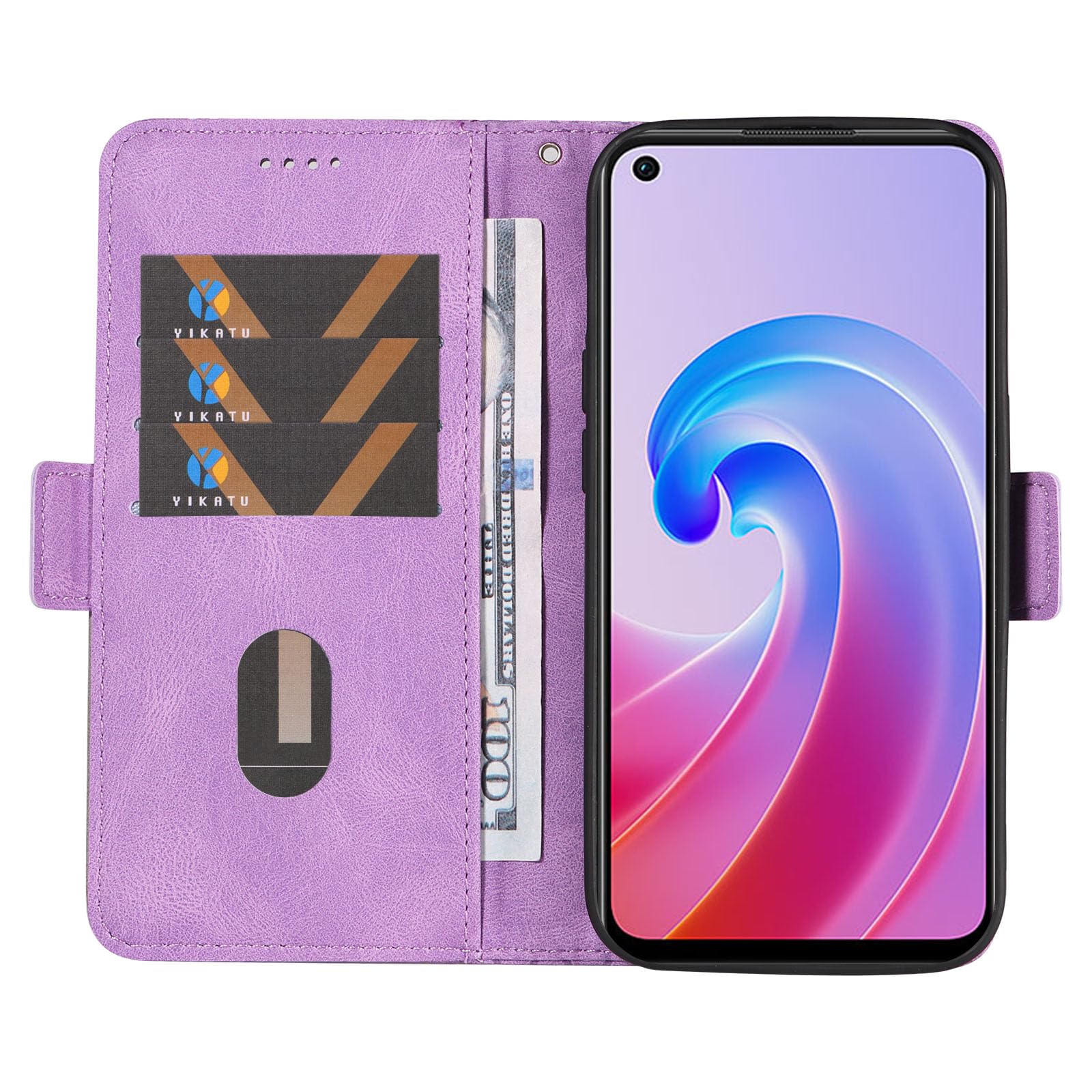 KOUYI Cover per Oppo A96 5G / Reno 7Z, Custodia Portafoglio,Cover