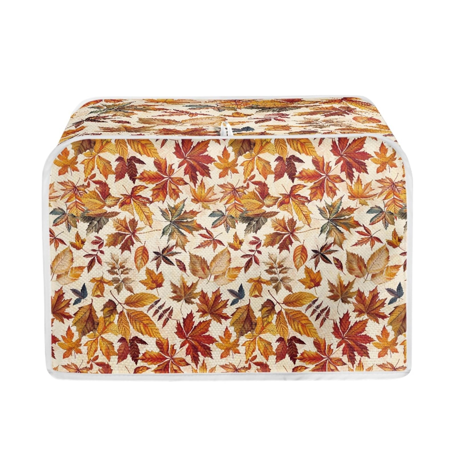 TOADDMOS Fall Maple Leaves Print Toaster Cover 4 Slice Small Kitchen Appliance Dust Covers,Dust and Fingerprint Protection