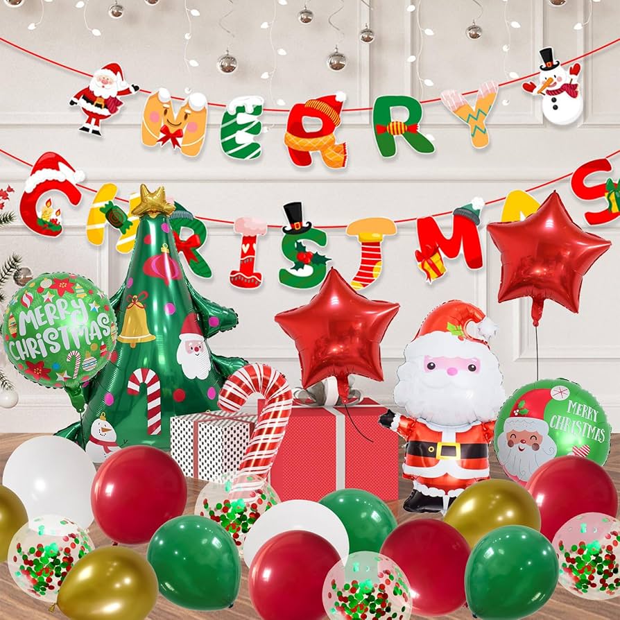 Amazon | クリスマス バルーン 60点セット クリスマス 風船 飾り付け