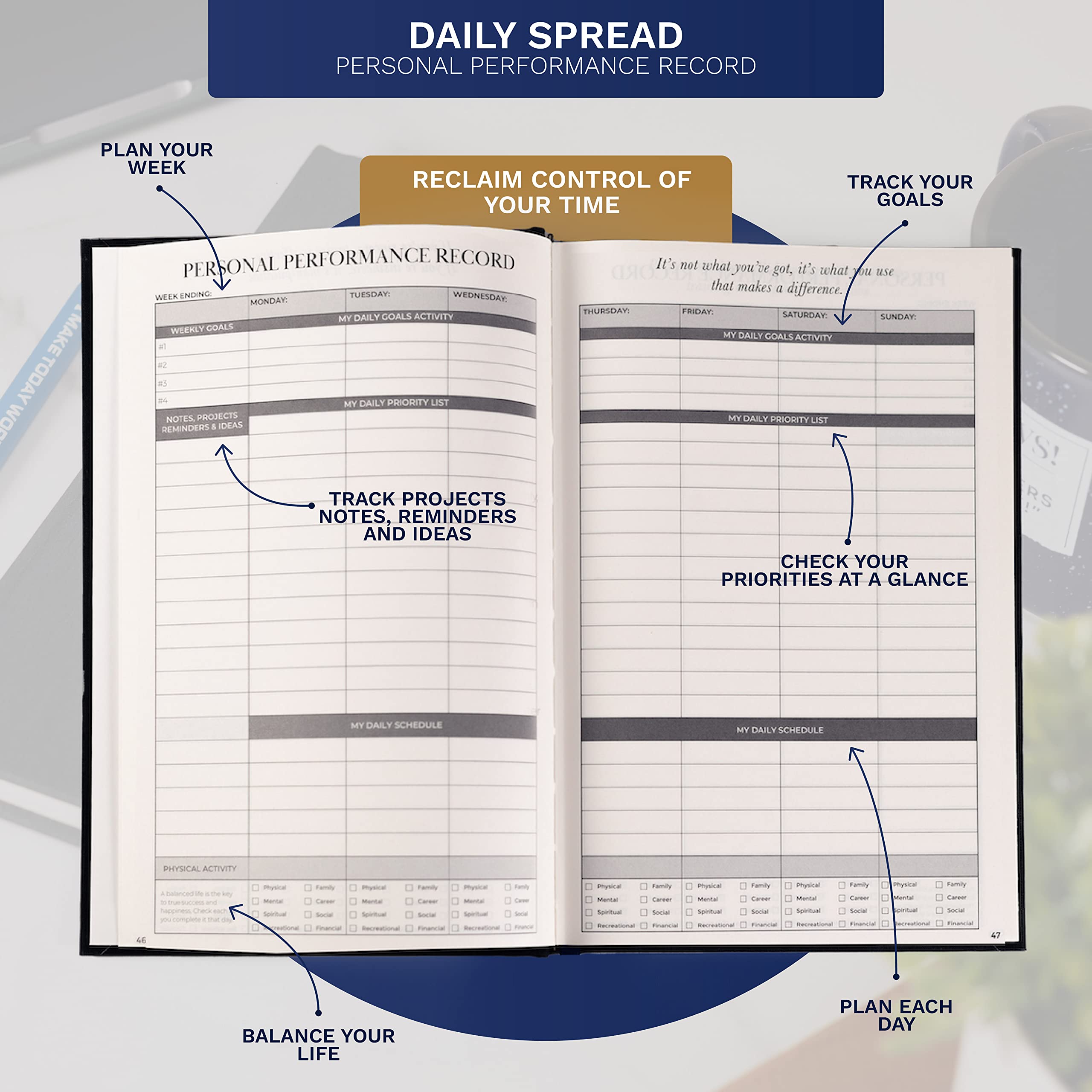 Amazon.com : The Performance Planner | Linen Edition | By Zig
