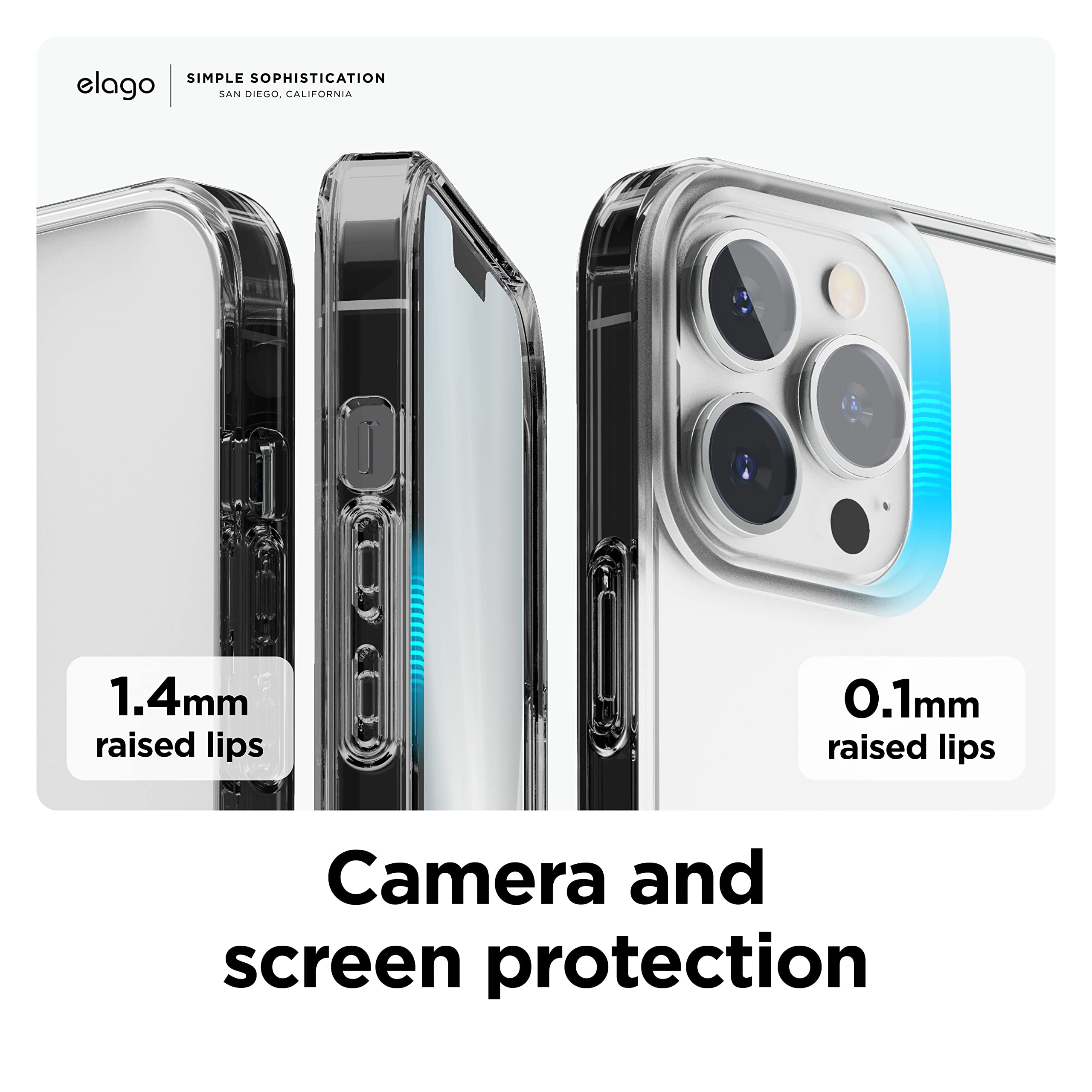 elago Hybrid Clear Case Compatible with iPhone 13 Pro Max Case (6.7"), PC + TPU Hybrid Technology, Reduced Yellowing - Image 3