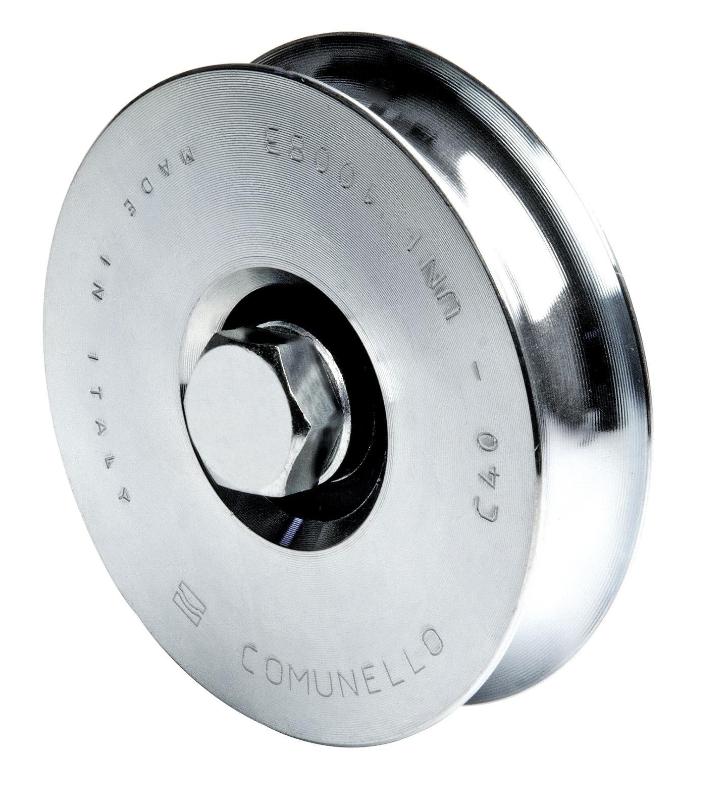 Galet a gorge demi-ronde Comunello Fratelli 11504530 pour réparer un portail coulissant qui bloque