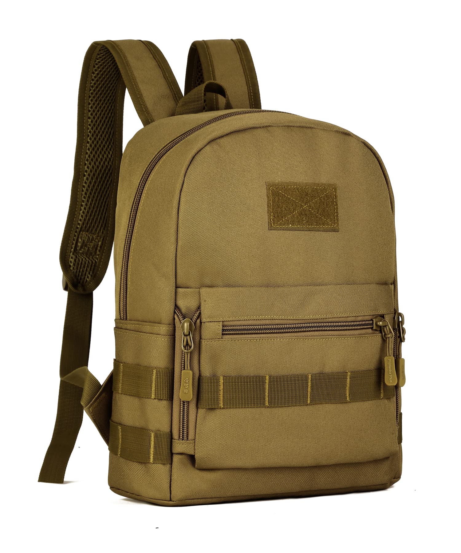 CREATOR 10L Mini Backpack Military MOLLE Tactical Backpack Rucksack Travel Daypack Gear Assault Pack (Brown)