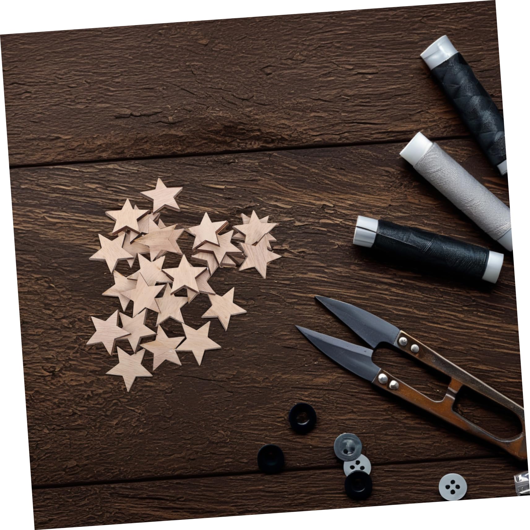 Operitacx 3 Sätze Kleine Sternornamente Aus Massivem Holz Holzmarken Roter Weißer Und Blauer Glitzer Holzausschnitte Zum Basteln Holzstern Sterne Weihnachtsstern Hölzern Brown 25 Stück * 3