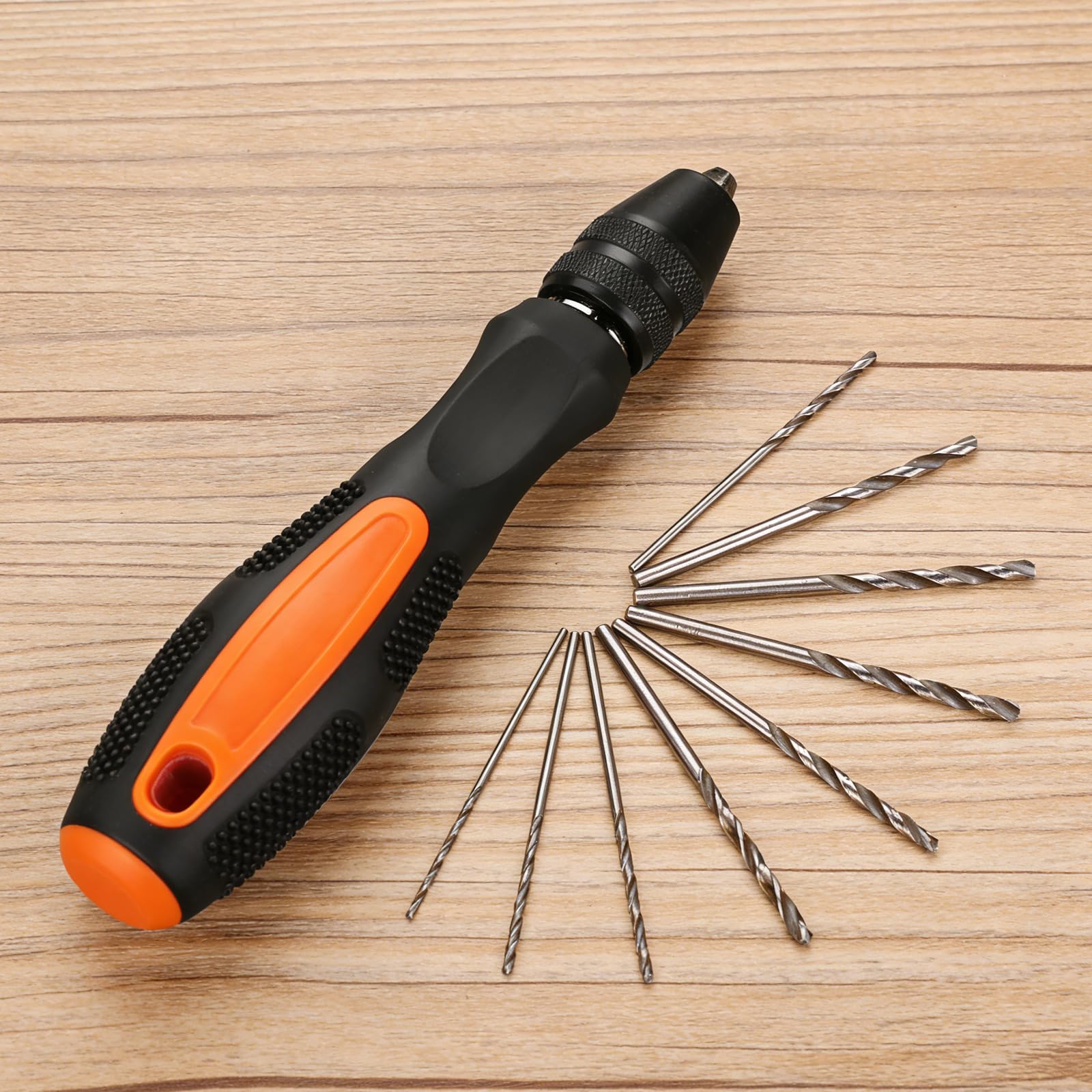 1 Piezas Taladro Manual Mini Taladro Manualidades Convient Aux Forets de 0.5 à 0.8 Mm.Conception Ergonomique,Prise en Main Aisée,Antidérapant,Compact,Facile à Ranger,Haute Précision.
