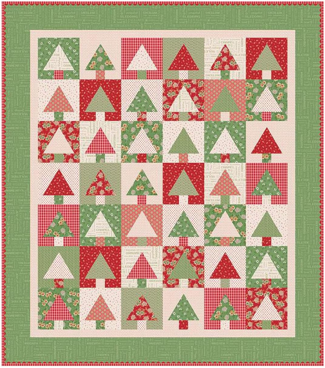 10'' Tree Quilt Paper by Lori Holt of Bee in My Bonnet Iron-On Template Sheets for 8'' Finished Tree Quilt Block, Includes 42 Sheets Perfect for Home Town Holiday Quilts and Crafting Projects