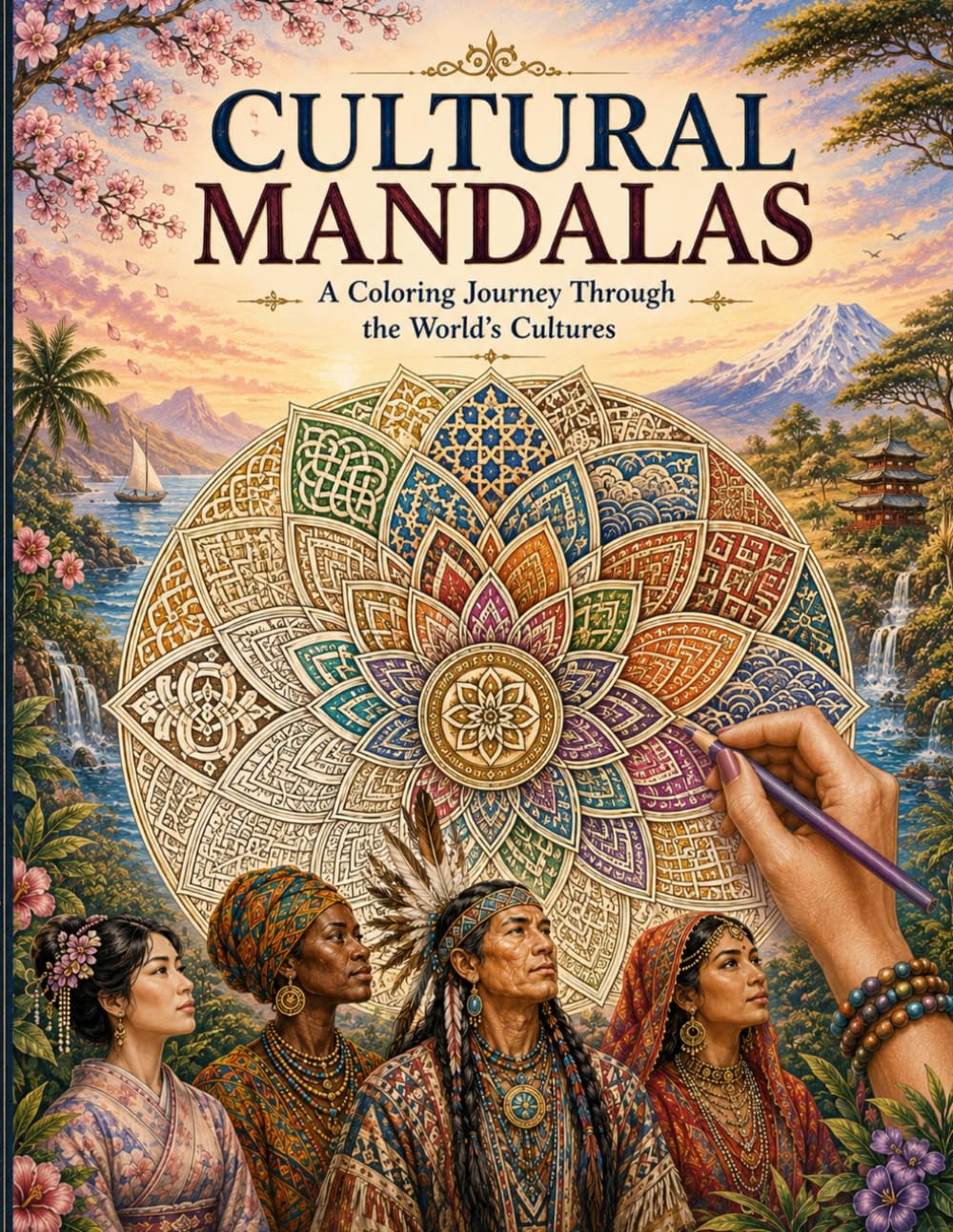 Cultural Mandalas: A Coloring Journey Through the World's Cultures