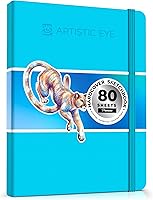 Vista 1 de ARTISTIC EYE Cuaderno de bocetos de tapa dura de 8.5 x 11 pulgadas, 80 hojas (4.41 oz/m²), papel de dibujo sin ácidos, bloc de bocetos de tapa dura