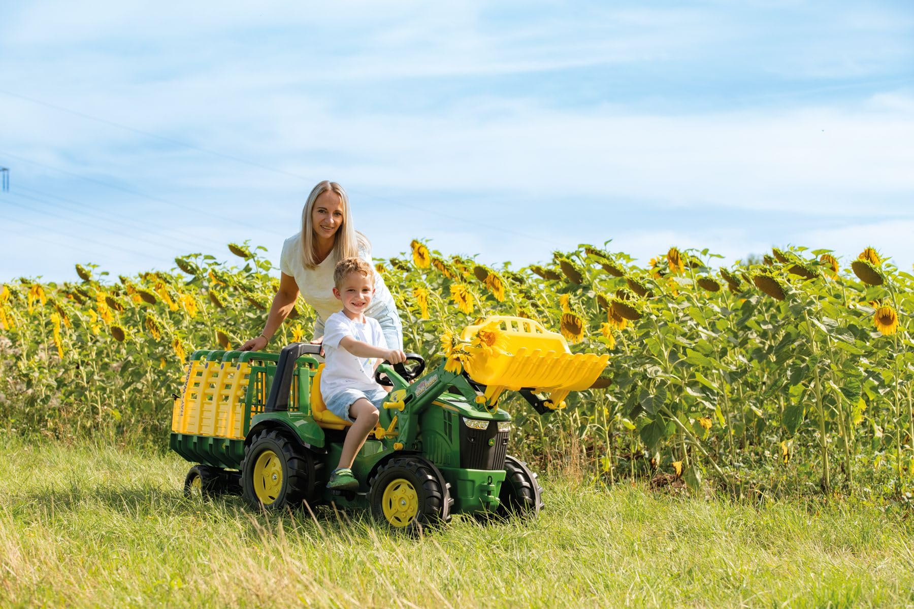 ROLLY TOYS- rollyX-Trac Premium John Deere 8400R Trattore a Pedale, Colore Verde, L, 651047
