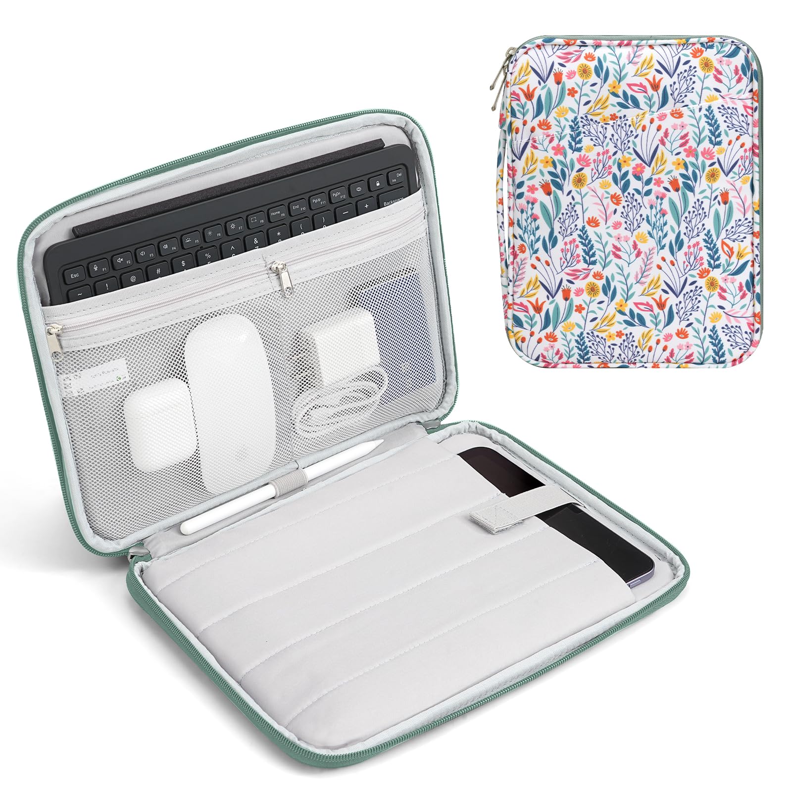 TiMOVO 9-11" Tablet-Hülle für iPad A16 & Galaxy Tab, Blume