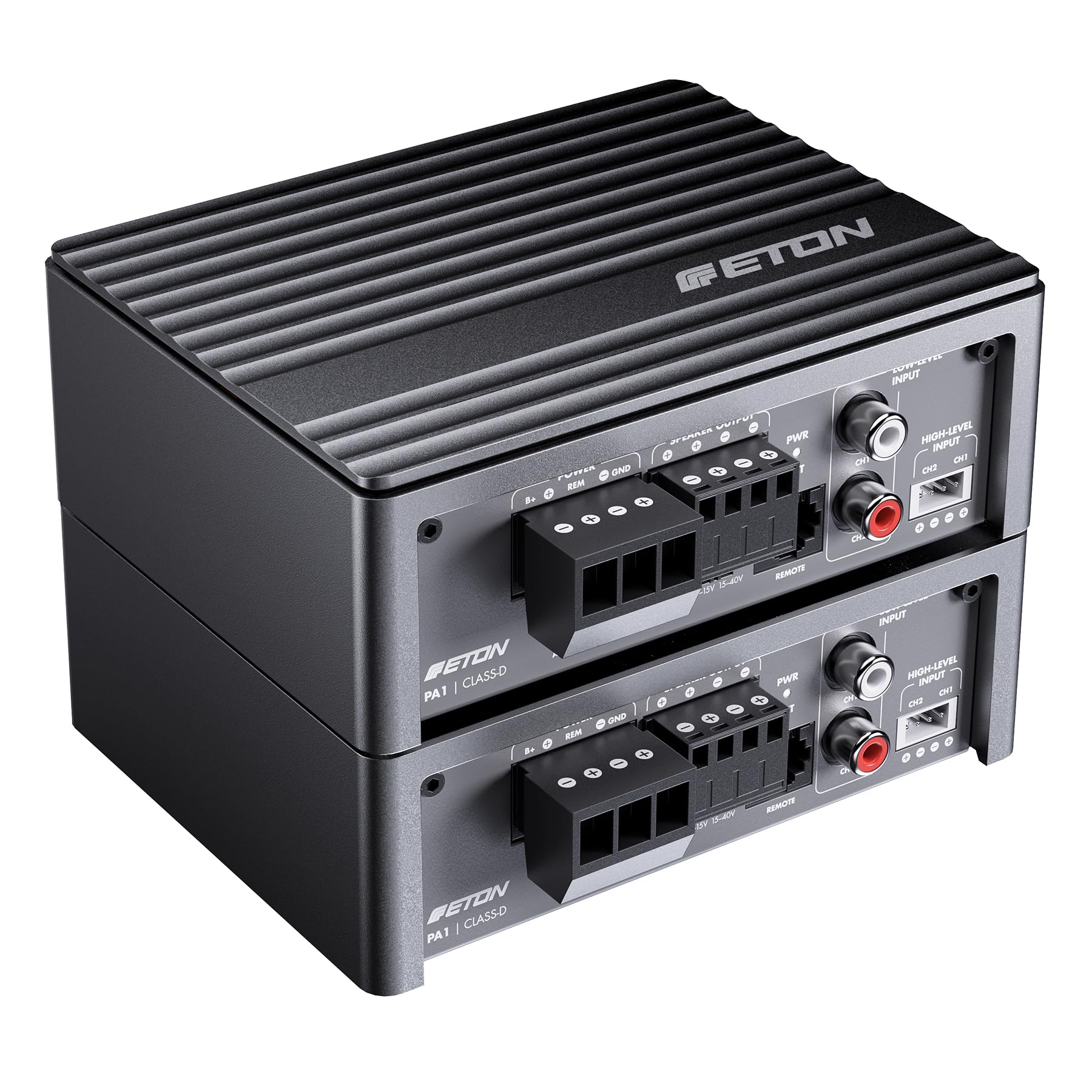 ETON PA 1 - Amplificatore ultra compatto a 1 canale, potente amplificatore digitale micro subwoofer per auto e camper, monoblocco classe D da 1 x 200 Watt