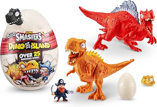 Miniatura 9 de Smashers ZURU - Mini huevo de dinosaurio Spinosaurus de juguete de descubrimiento prehistórico con 10 sorpresas, juguetes de dinosaurio, limo, arena