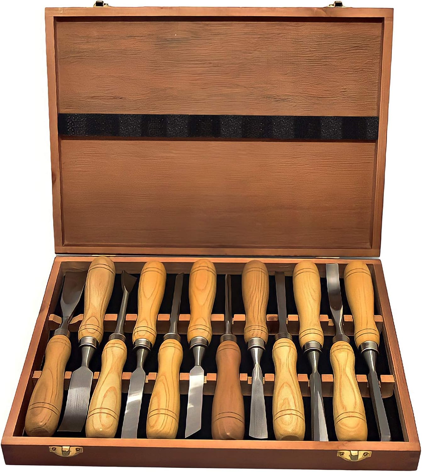 Crеаtіvе Prоduсt WOHAX Wood Carving Tools Set- 12Pcs Woodworking Chisel Set With Eco-Friendly Wooden Storage Case
