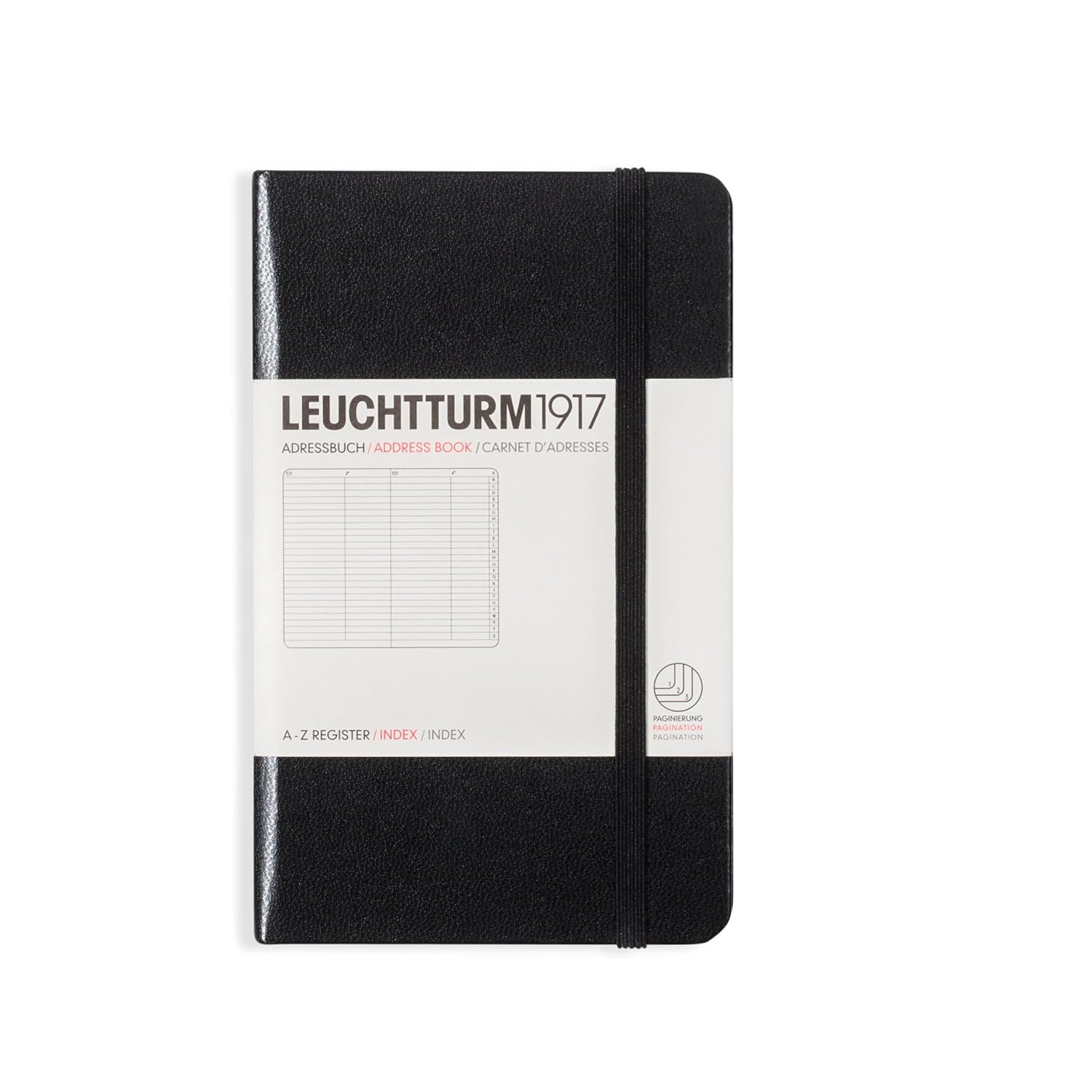 Leuchtturm1917 Pocket SIze Address Book Hardcover 6 x 3.75 With Tabs      Office Product