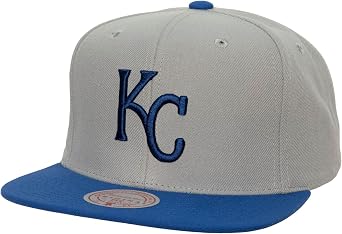 Mitchell & Ness Kansas City Royals Cooperstown Away Snapback Hat, Grey
