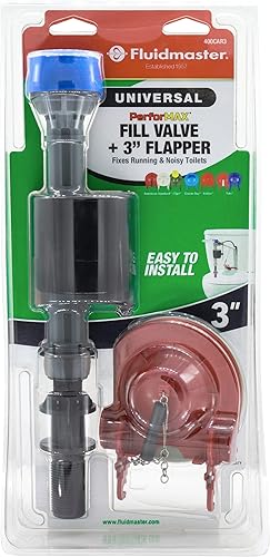 Miniatura 7 de Fluidmaster 400CAR3P5 PerforMAX Kit de reparación de válvula de llenado de inodoro de alto rendimiento ajustable y aleta para inodoros de válvula de