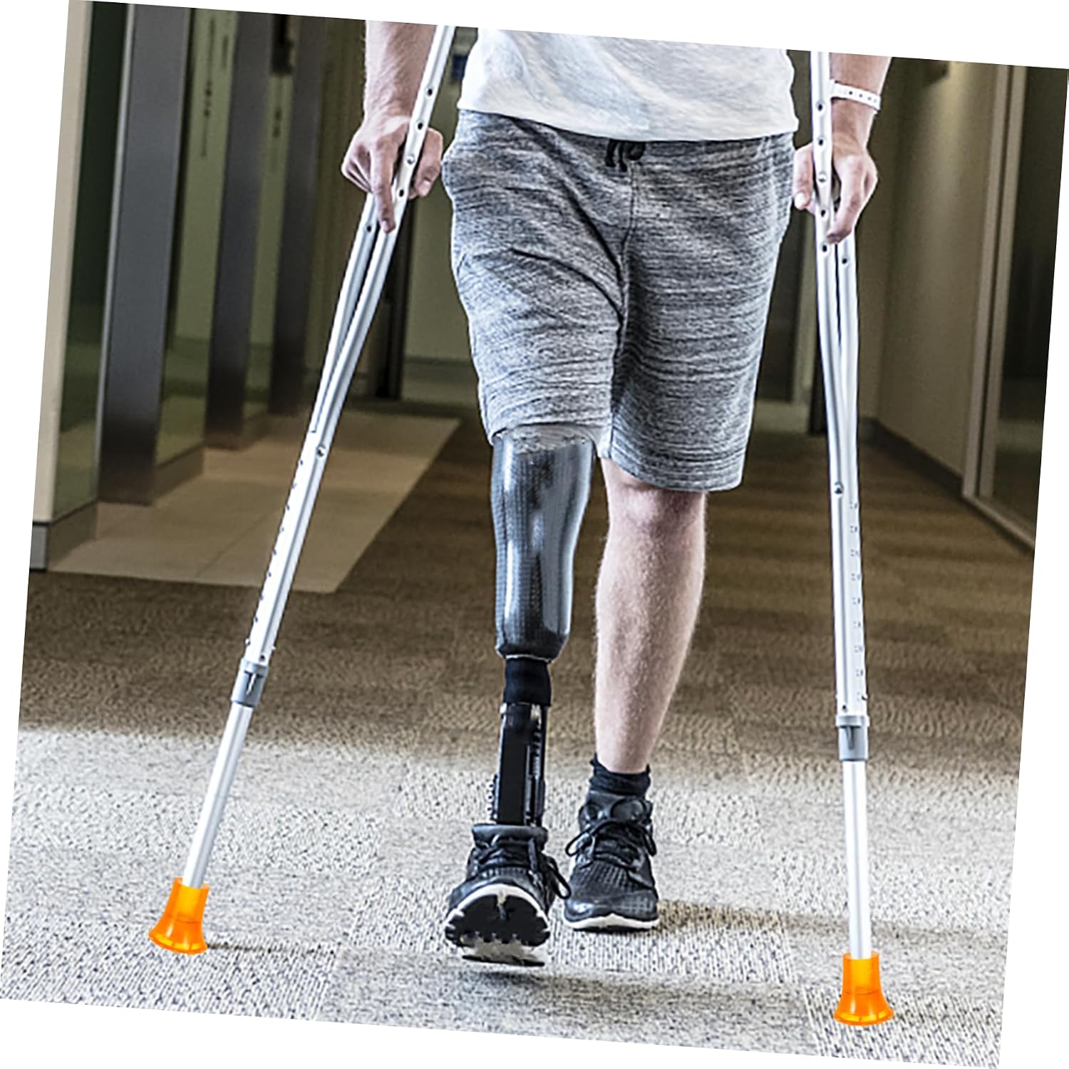 4pcs Non- Cane Tips for Crutches Walking Sticks Foot Pads for Enhanced Stability and Shock Absorption Fits Standard and Folding Canes