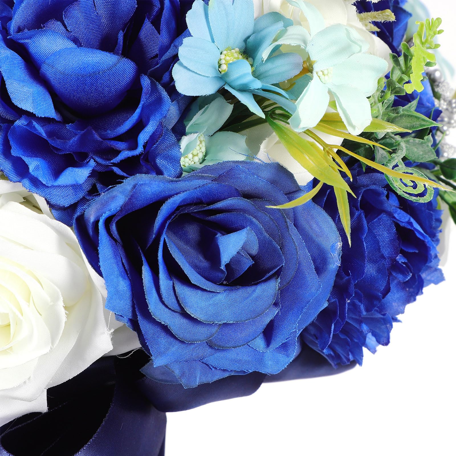 Künstlicher Brautstrauß aus Seidenblumen Blauer Hochzeitsstrauß mit Lebensechter Optik und Sicherer Befestigung für Hochzeitsdekoration und Hochzeitsanlässe