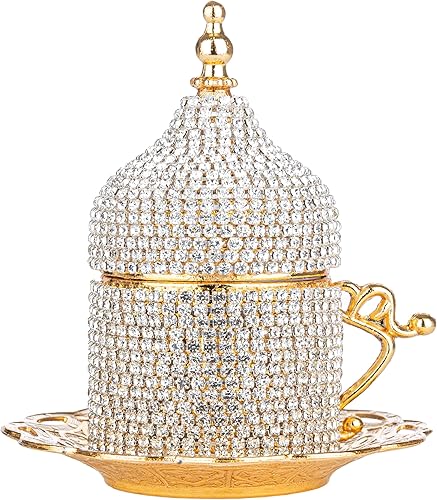 Alisveristime Juego de tazas de café turco, auténtico café turco griego árabe con platillo (mejora tu experiencia de café ahora) (1 unidad) (diseño