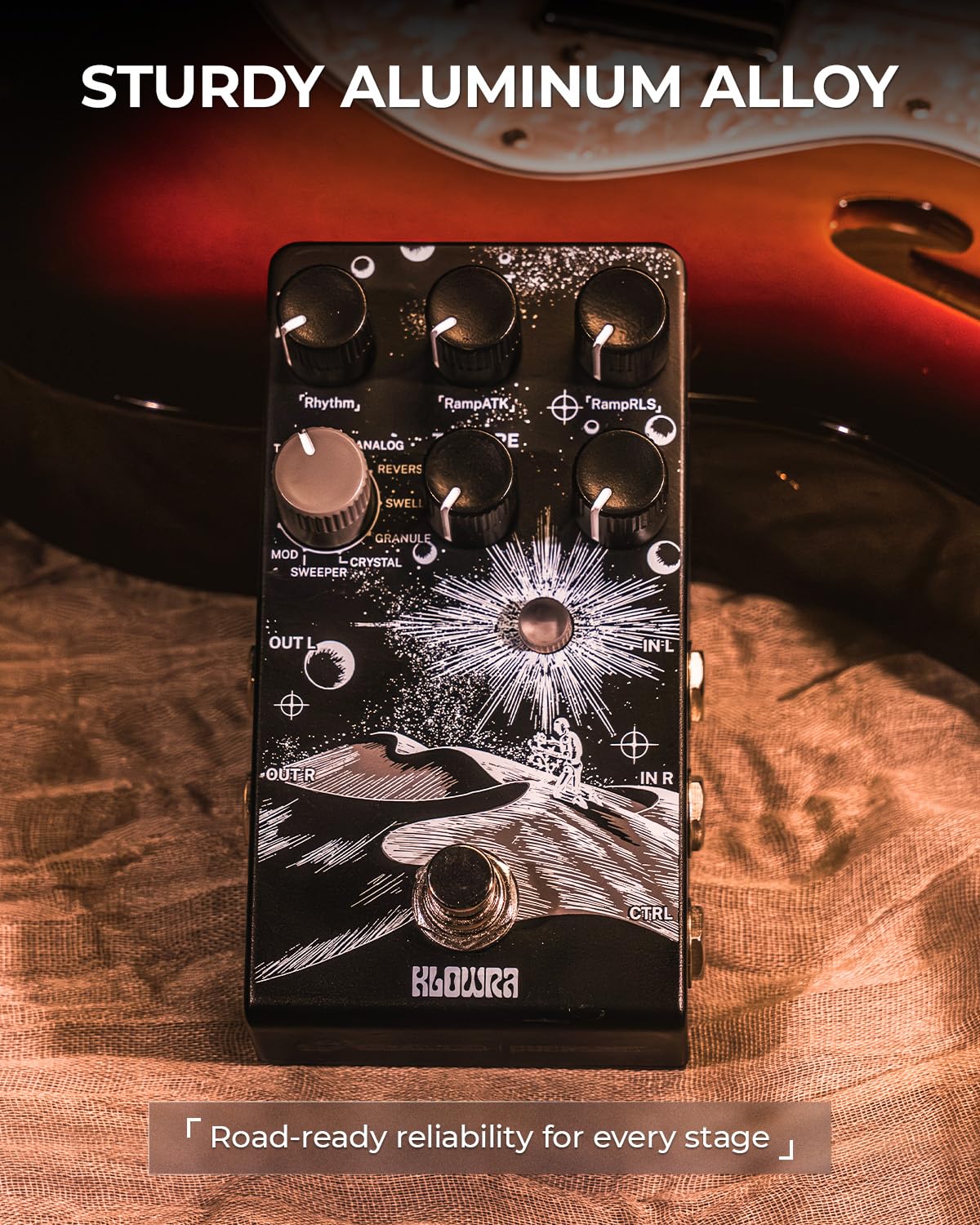 Everlast Delay Pedal für E-Gitarre – Verbesserte 2025-Version Digitales Gitarren-Effektpedal mit 9 Stereo-Delay-Typen, Tap Tempo, True Bypass, Analog Dry-Through, Expression-Pedal-Unterstützung