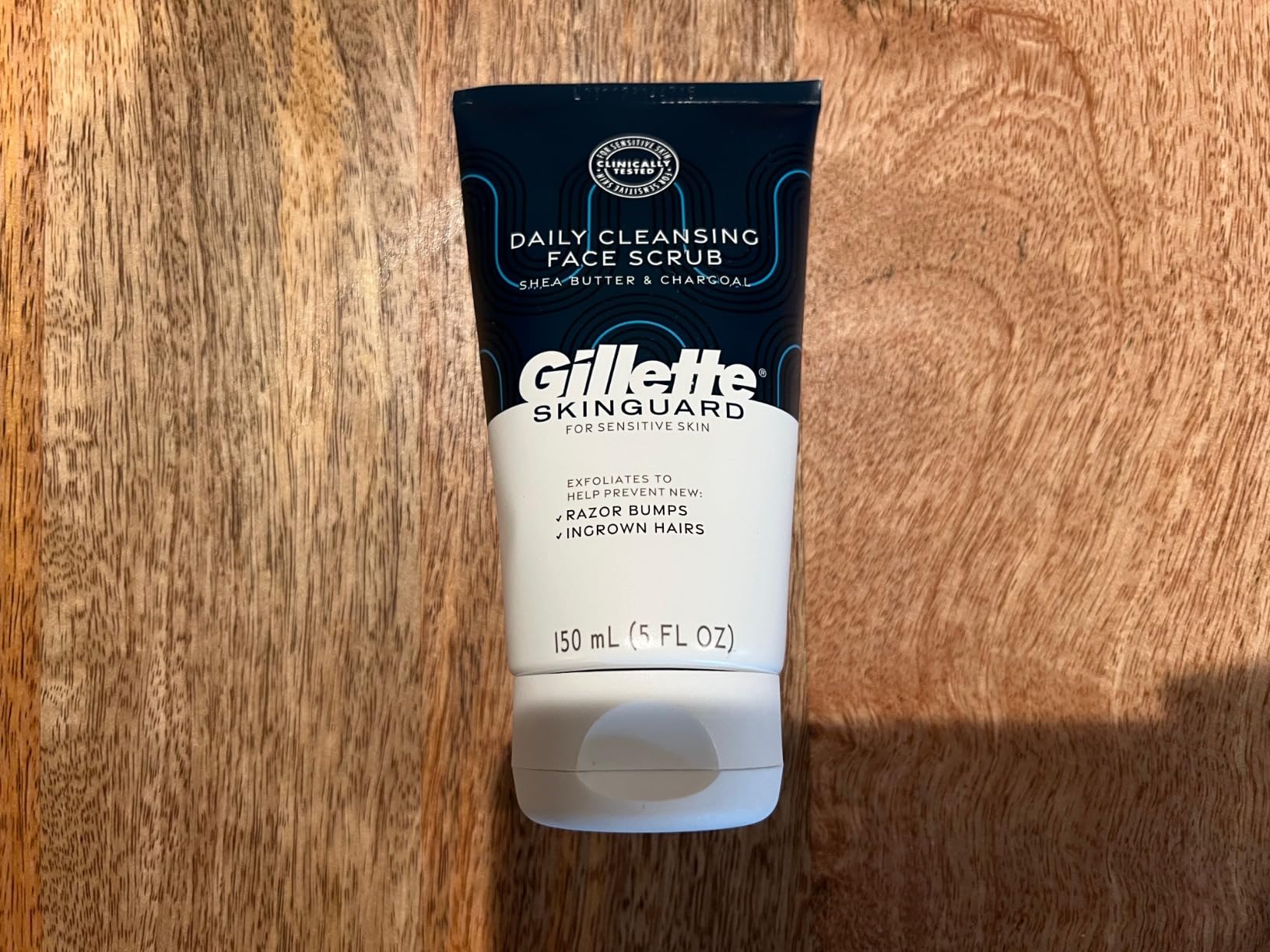 Gillette SkinGuard Face Scrub for Men, 5 oz Daily Cleansing Exfoliating Face Scrub with Shea Butter and Charcoal