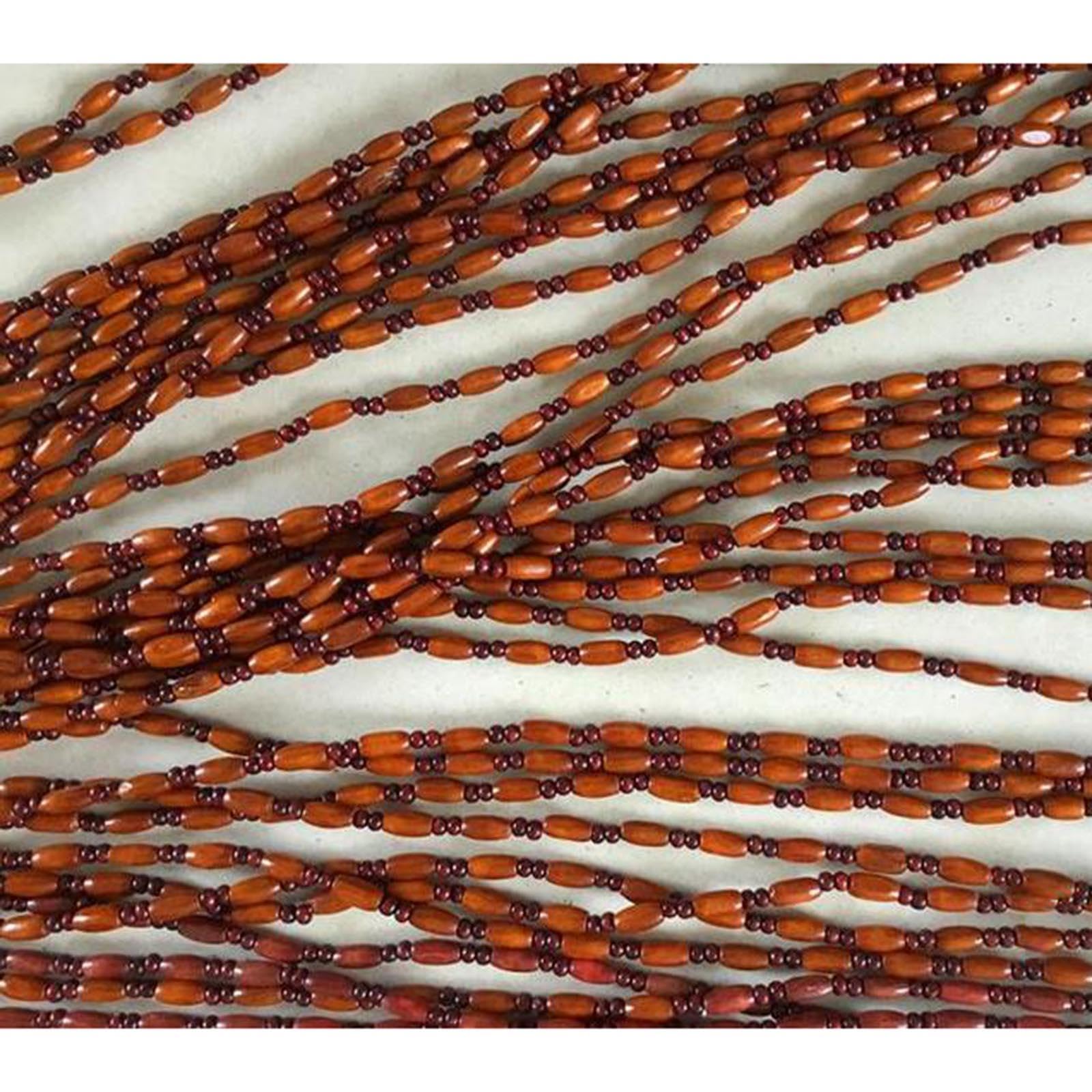 Rideau De Perles Anti-Mouche,60/70/90/110/130cm Rideau De Porte en Perles en Bois De Bambou Naturel,Rideau De Perles Extérieur,Rideau D'entrée,Rideau De Porte Suspendus,40strands-80x200cm