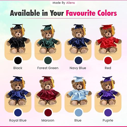 Miniatura 6 de Hecho por Aliens - Oso de graduación de 6.0in, diseño de oso de peluche, color verde