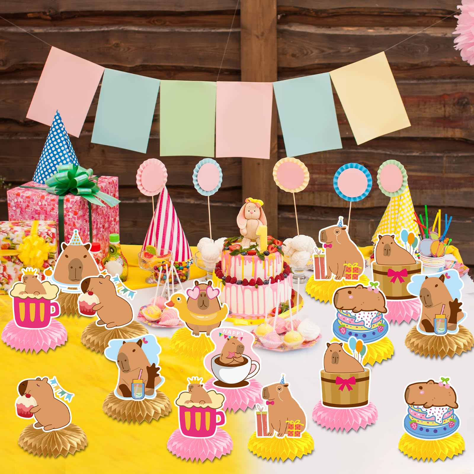 Capibara Fiesta Divertida Decoración De Pastel De Capybara Para