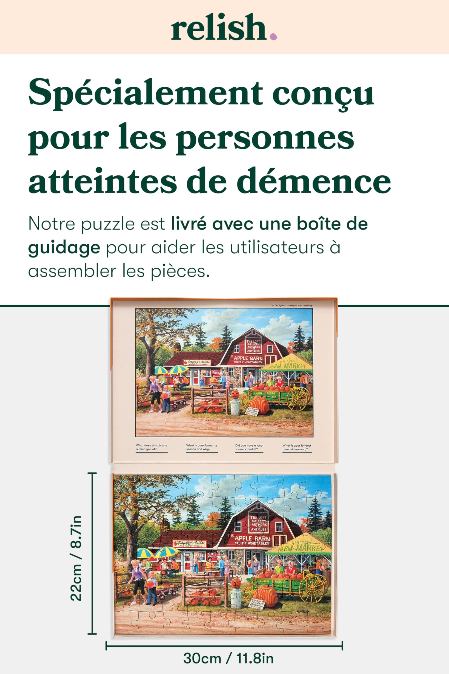 Relish ‘Farmers Market’ Puzzle 63 Pièces : Activités Adaptées aux Seniors Atteints de Démence ou d’Alzheimer