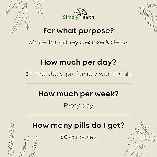 Miniatura 5 de Suplemento prémium para la salud de limpieza y desintoxicación renal con extracto de arándano orgánico que apoya la salud de los riñones, la vejiga