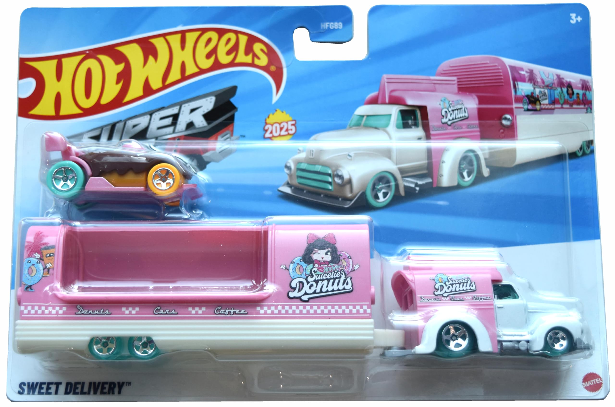 Hot Wheels Super Rigs Sweet Delivery, Pink