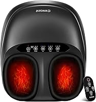 KNQZE Shiatsu Foot Massager with Heat & Compression | Plantar Fasciitis Relief, Remote Control, Multi-Modes