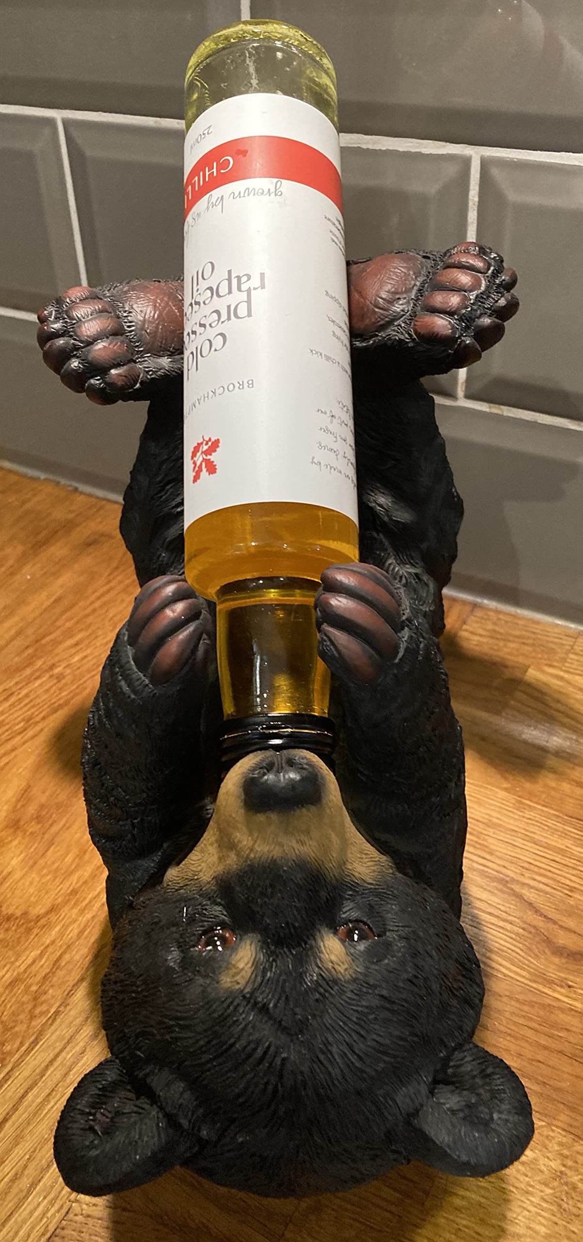 Portabottiglie da vino Labrador giallo - Portabottiglie da vino per cani con dettagli sorprendenti - Portabottiglie per cani - Portabottiglie da vino con animali divertenti