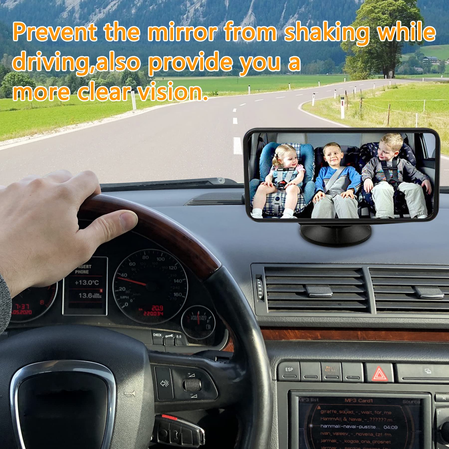 Universal Innenspiegel Auto Mit Saugnapf - Zusatzspiegel Für Babys & Fahrschulen