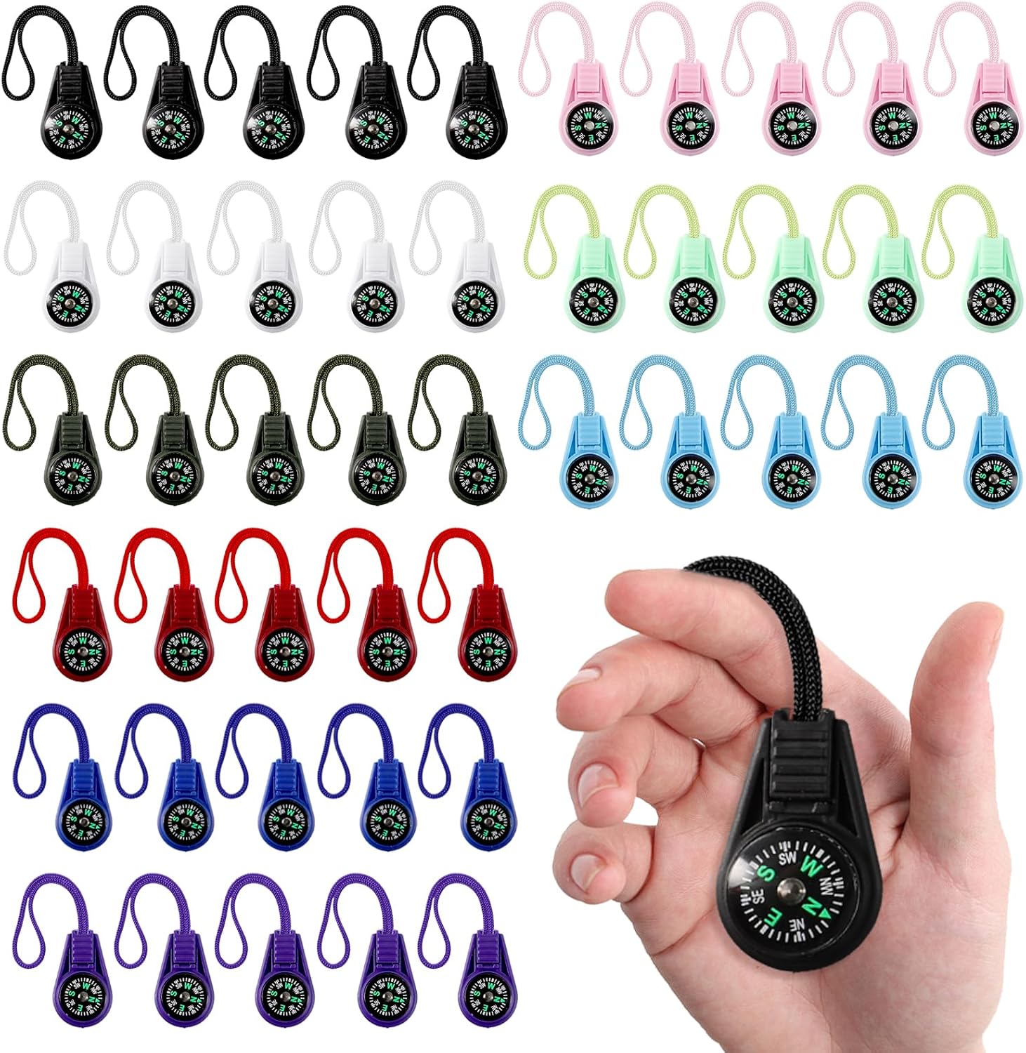 45 Pcs Mini Compass Set for Kids, 3.15 x 1.02 Inch, Portable Compasses for Classroom and Hiking