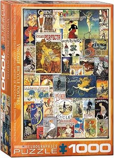 EuroGraphics Bicycles Vintage Ads Jigsaw Puzzle (1000 Piece), Model:6000-0756 , Red