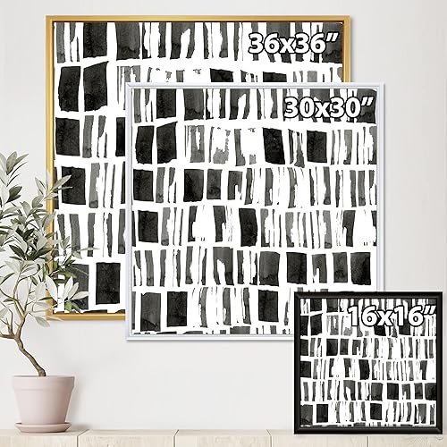 Miniatura 4 de Ladrillos monocromáticos abstractos - Lienzo enmarcado moderno para pared