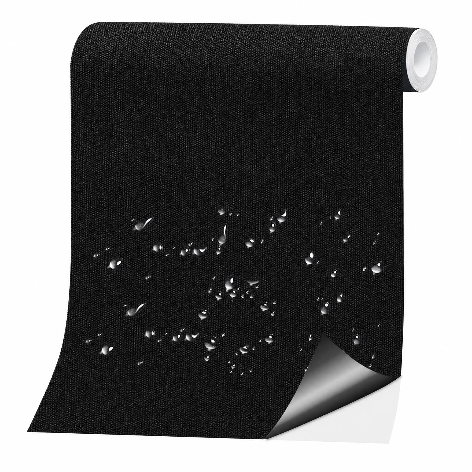 Skystuff Self-Adhesive Canvas Repair Tape, Heavy Duty Waterproof Fabric Repair Patches for Sofa, Chair, Awning, Tent, Clothes, Camping Outdoor Gear, Instant Strong Fix, 30x150cm, Black