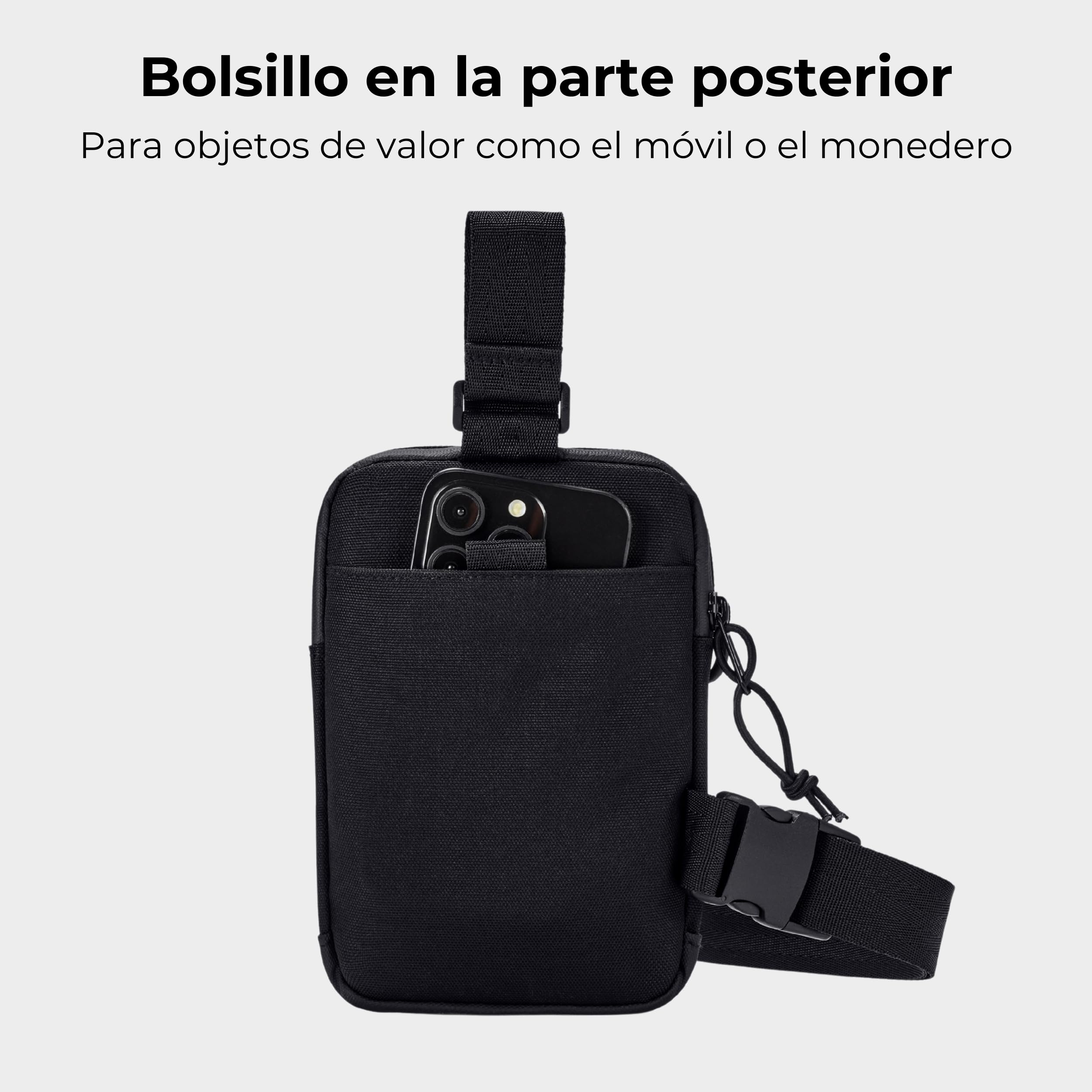 Johnny Urban Sling Bag Señoras Hombres - Arthur - Crossbody Bolso de Pecho para Ocio, Viaje, Senderismo, Festival - Compartimento para Móvil, Llaves, Cartera - Repelente al Agua