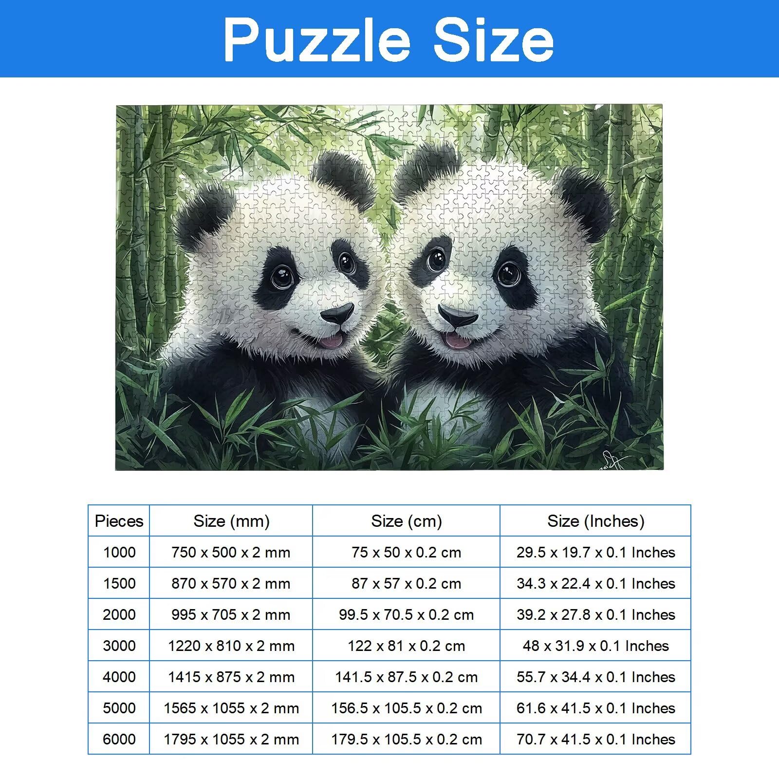 Puzzle 1500 Pièces Animal, Puzzle 1500 Pièces Adultes et Enfants, Puzzles Bois avec Une Boîte d'emballage Exquise, Jeu Éducatif Puzzles Panda, Decoration Maison, Cadeau Femme, Cadeau Homme, -8925