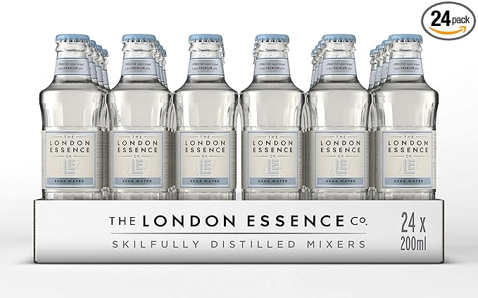 The London Essence Co. Soda Water, 200 ml, 24 Pack