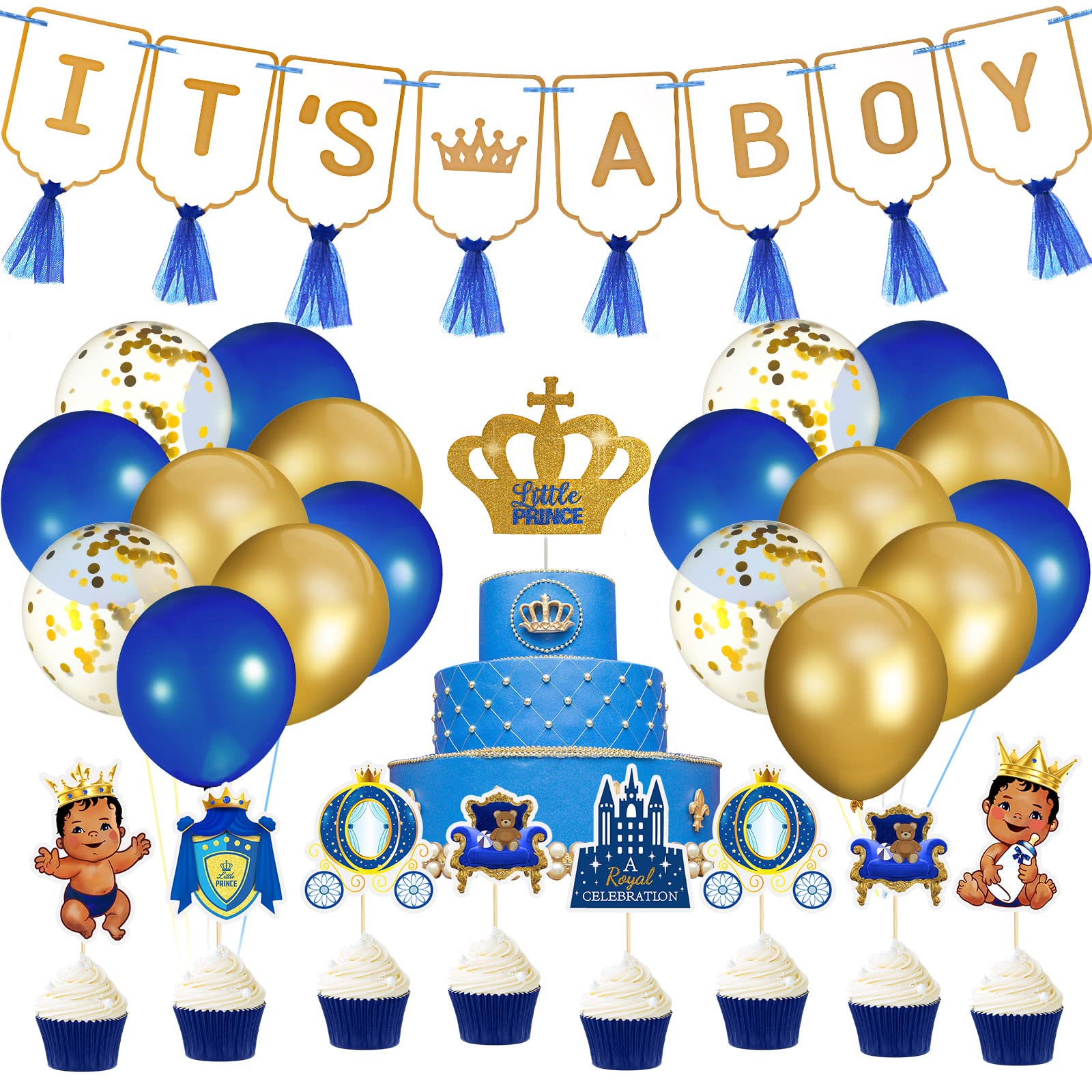 Royal Baby Essentials 7-Piece Set – White “Prince” Edition