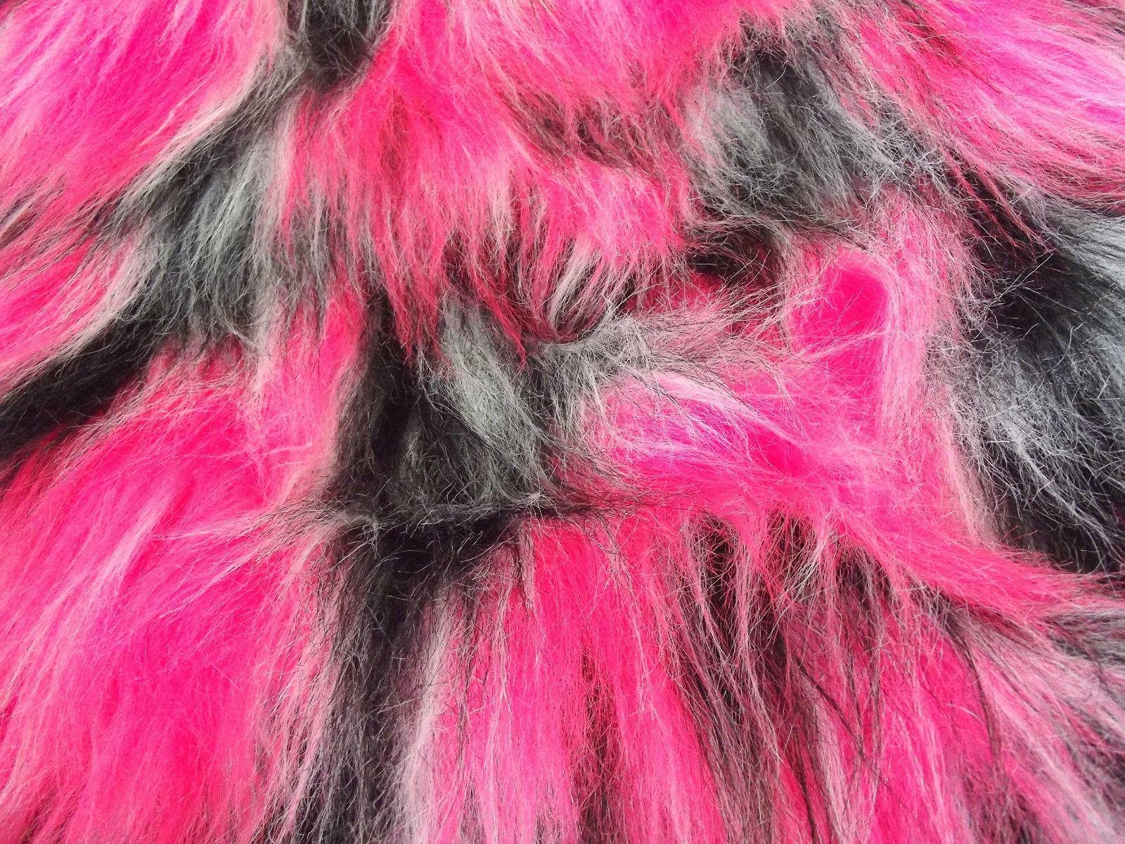 Fausse fourrure amusante à poils longs tissu épais pour réparer et customiser