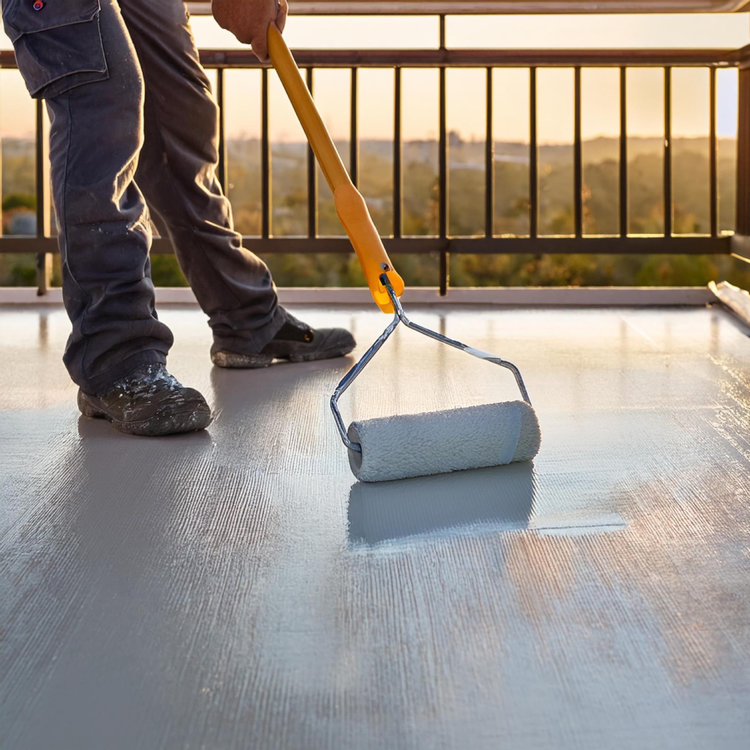 MaxMeyer Guaina Antialga Plus, Impermeabilizzante Liquido Fibrorinforzato per Esterni, Grigio, 4 L - 5