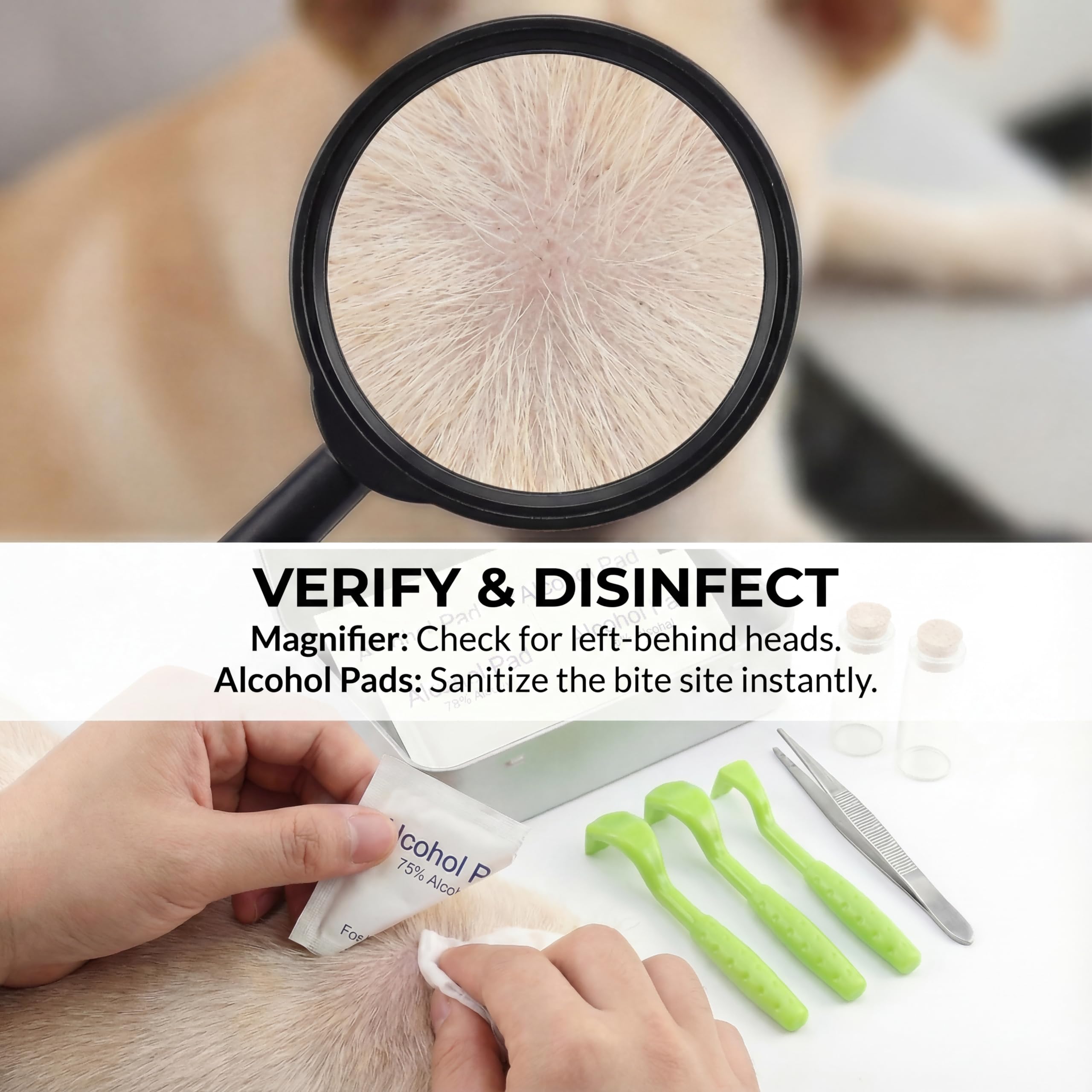 Tick Removal Tool Kit for Dogs & Humans - Emergency First Aid Tin with Tick Remover Crowbars, Tweezers, Alcohol Pads & Testing Vials - Camping Essentials for Lyme & Flea Defense - image 4