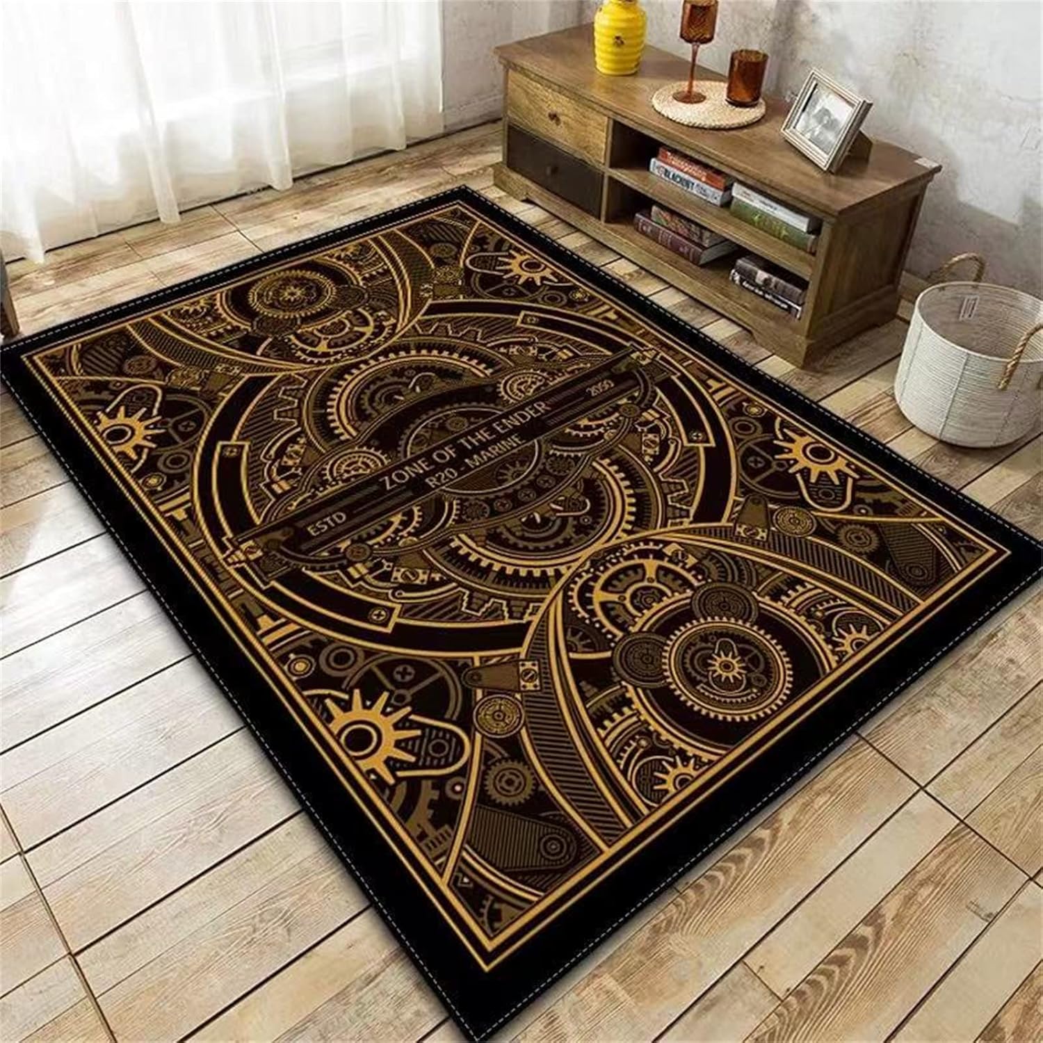 HONGXIU Retro Punk Steam Area Rug,6x8ft, Retro Steampunk