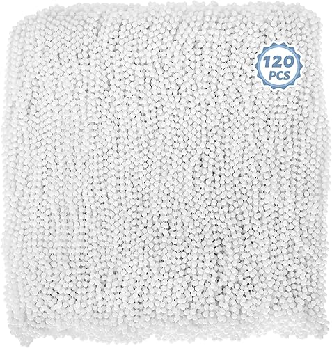 Miniatura 1 de Cuentas de Mardi Gras, 120 collares de cuentas, cuentas blancas de Mardi Gras de 33 pulgadas a granel, accesorios de Mardi Gras, cuentas de disfraz