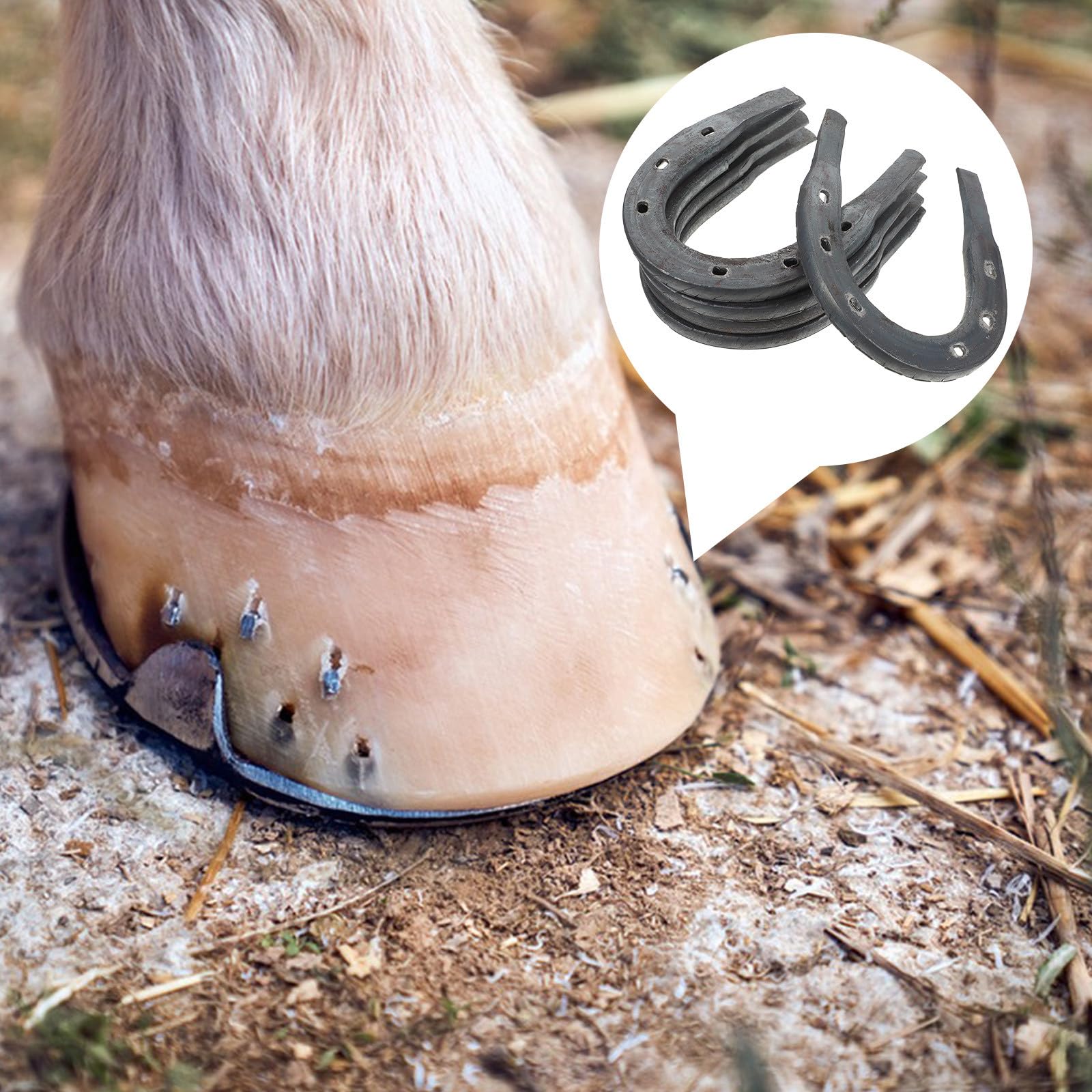 Herradura de Repuesto de Metal para Entrenamiento de Caballos 5 Piezas
